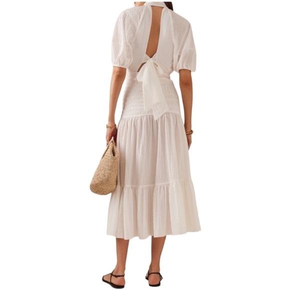 Significant Other Freya Tiered Maxi Dress, Almond Check, Size 8, NWT - Picture 3 of 15